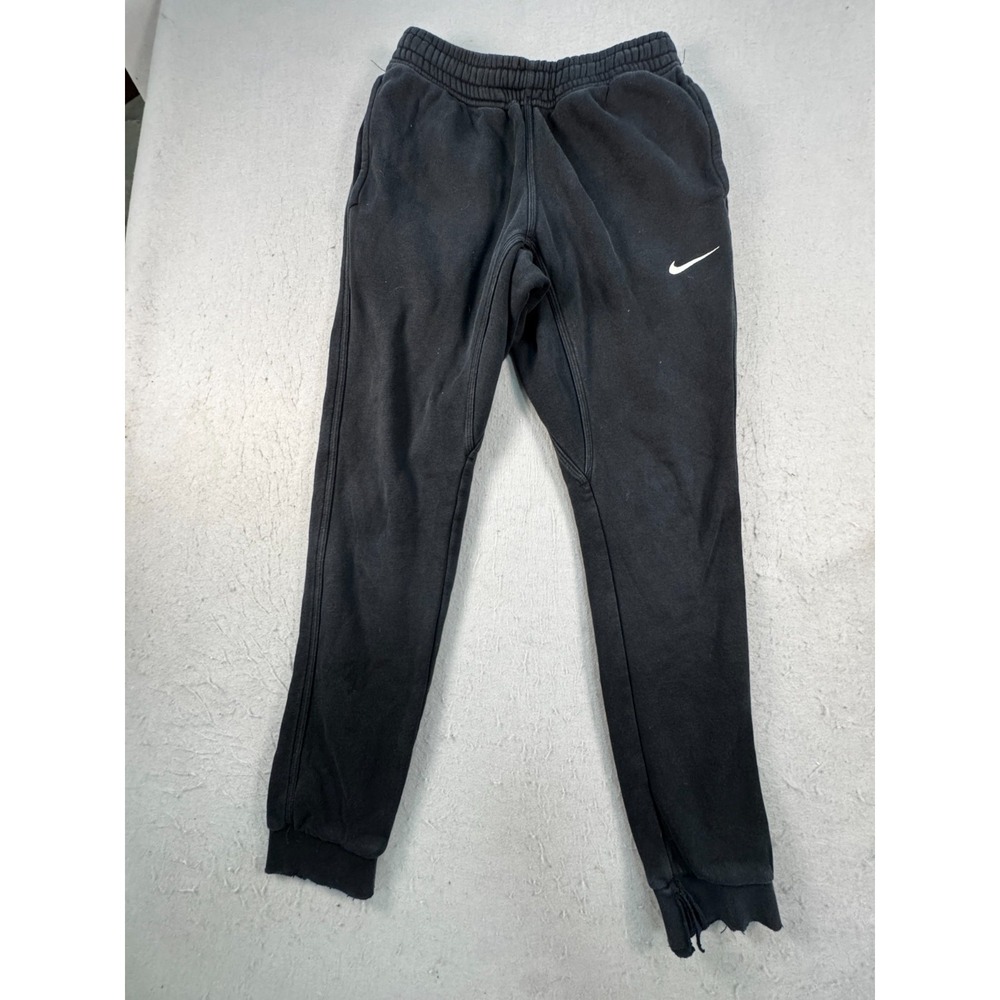 Nike Womens Small Black Club Fleece Mid Rise Gym Workout Sweatpants